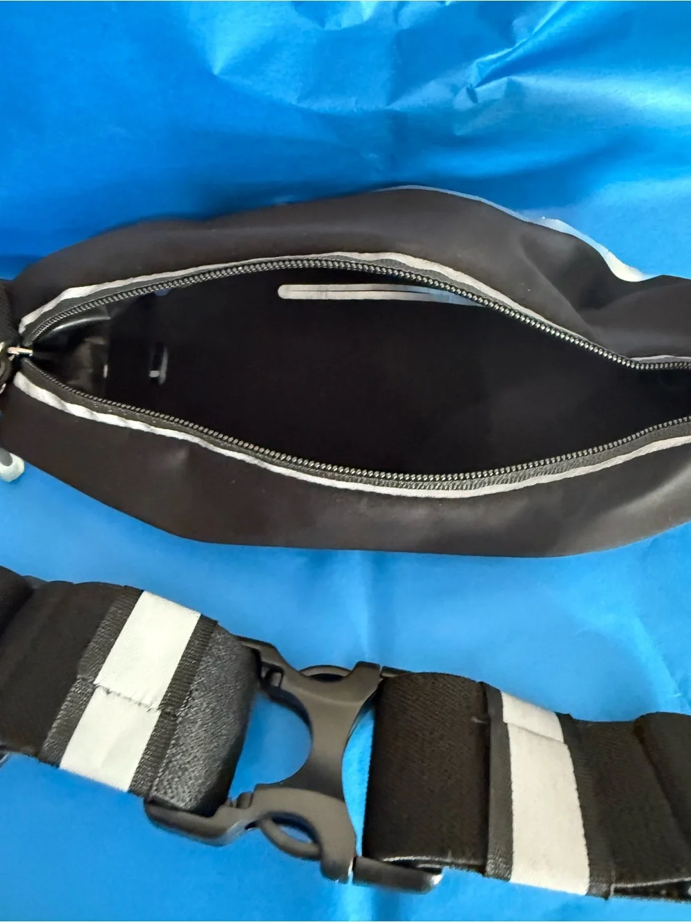 Black Waterproof Running Belt with Clear Phone Window